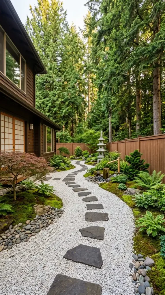 Japanese rock garden stepping