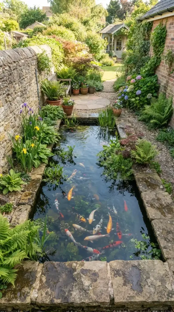 Koi pond design small garden