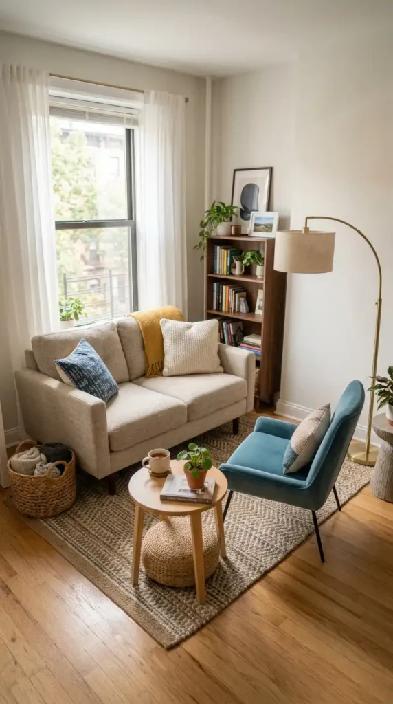 Loveseat accent chair small space