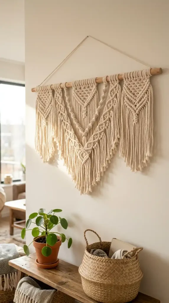 Macrame wall hanging boho decor