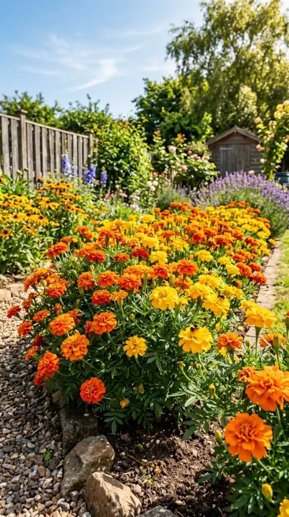 Marigolds in full bloom