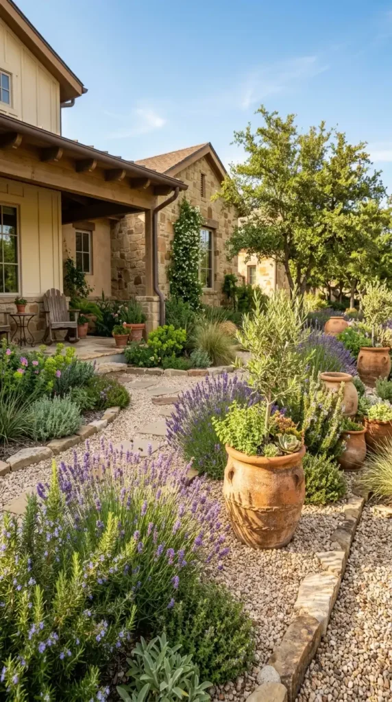 Mediterranean gravel garden