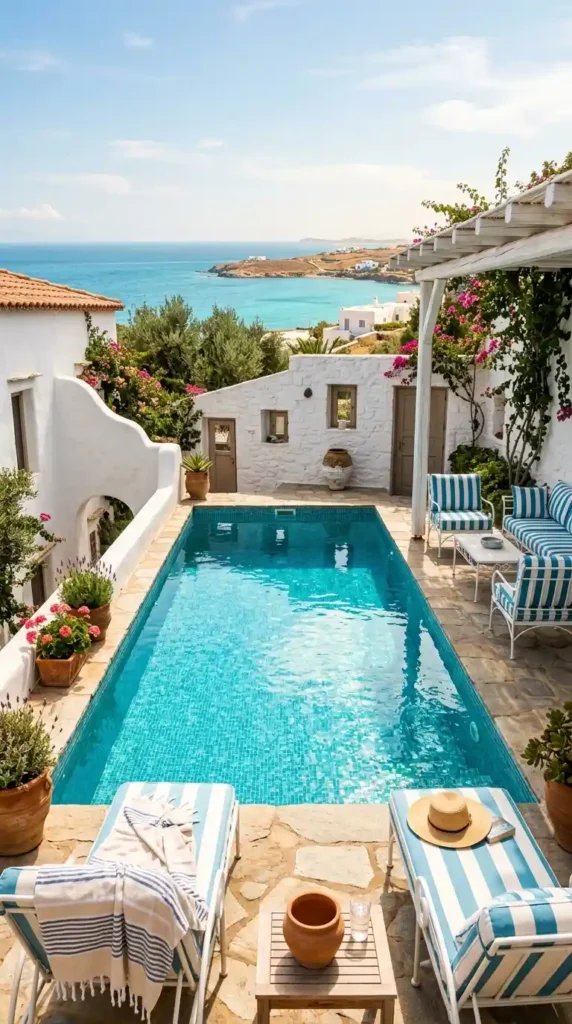 Mediterranean pool turquoise