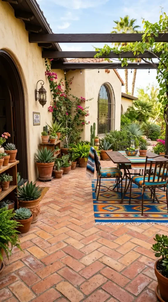 Mexican patio terracotta tile