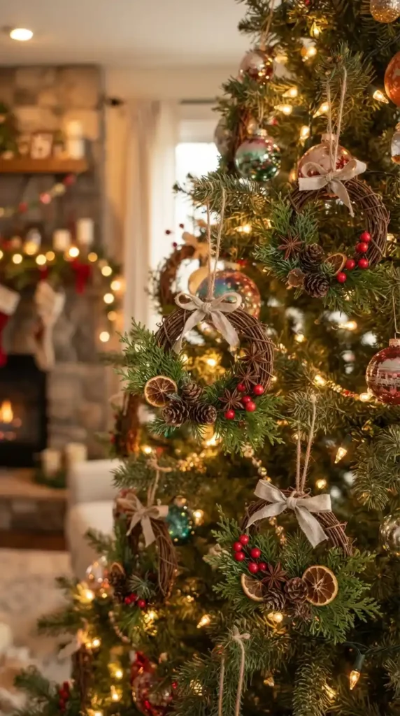 Mini wreath ornaments American home