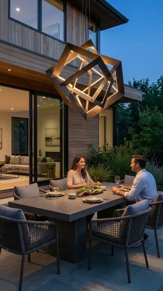 Modern dining patio pendant