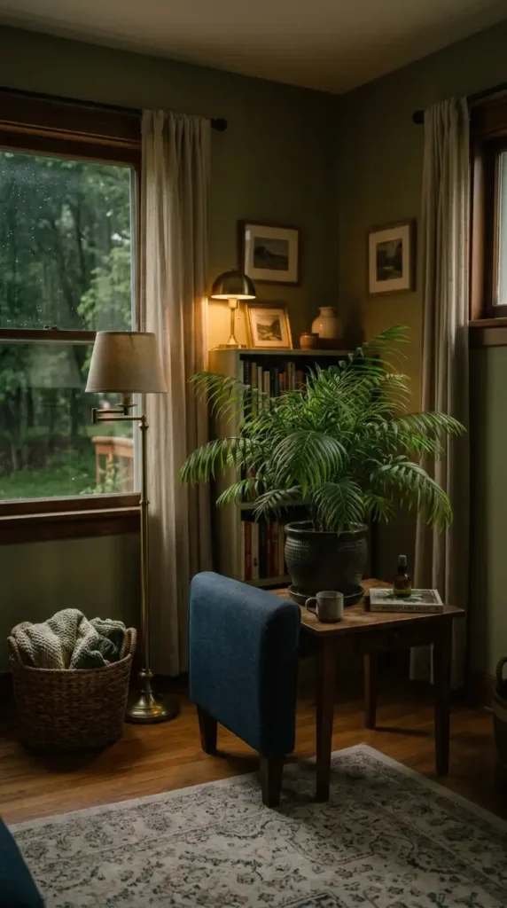 Parlor palm in dim corner