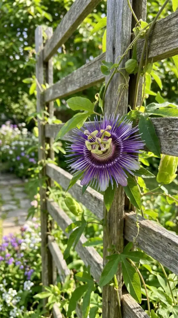 Passionflower in full bloom