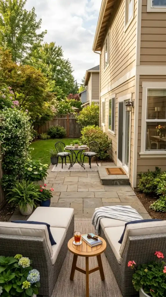 Patio with bistro table