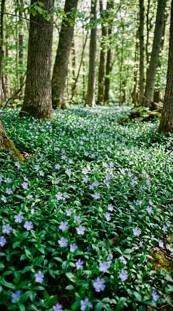 Periwinkle flowers