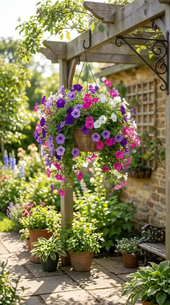 Petunia hanging basket