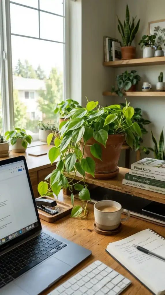 Philodendron on desk