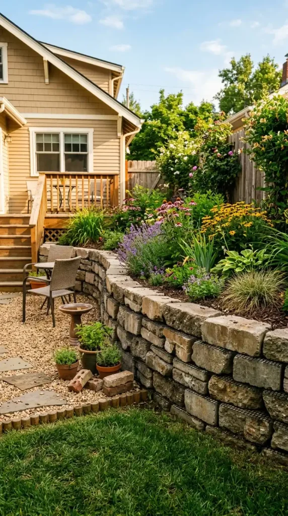 Retaining wall materials small yard