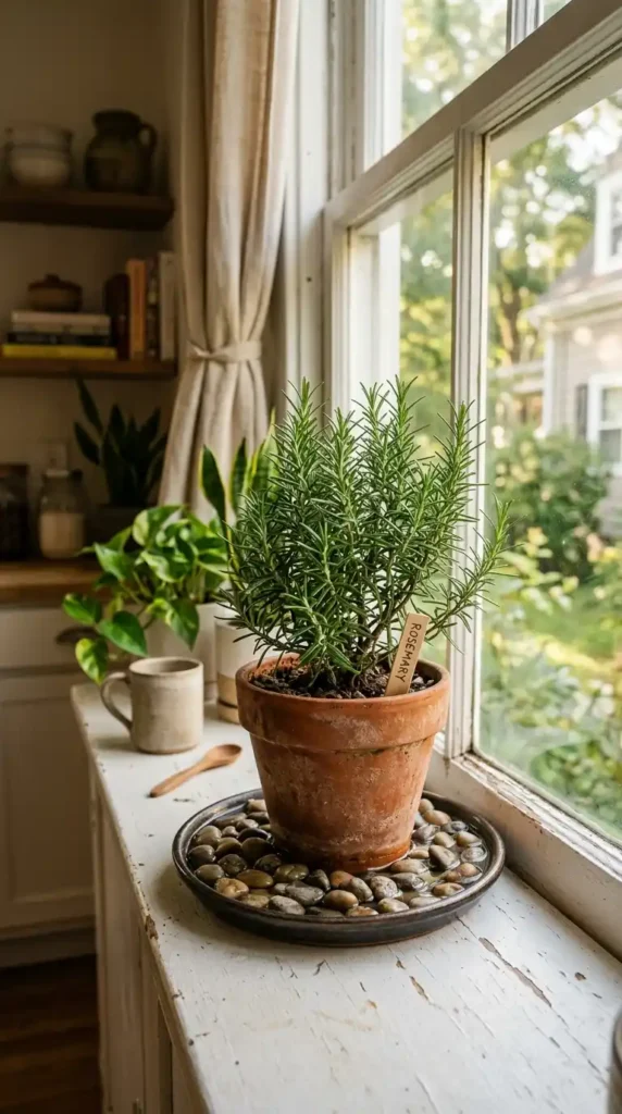 Rosemary plant in pot