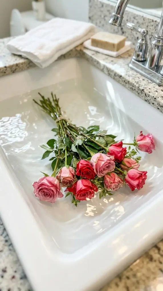 Save dying flowers submersion