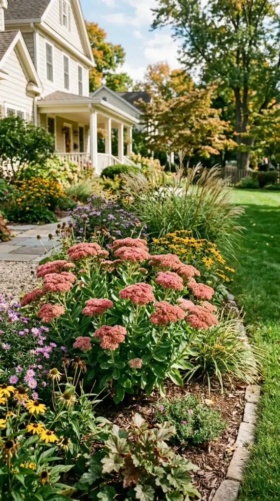Sedum Autumn Joy flower heads