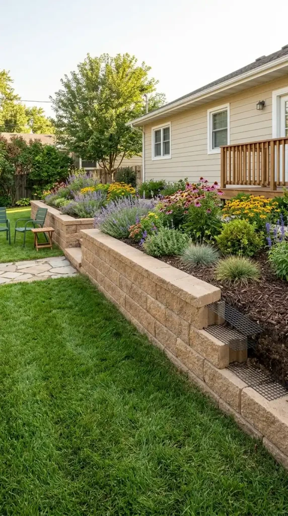 Segmental block retaining wall