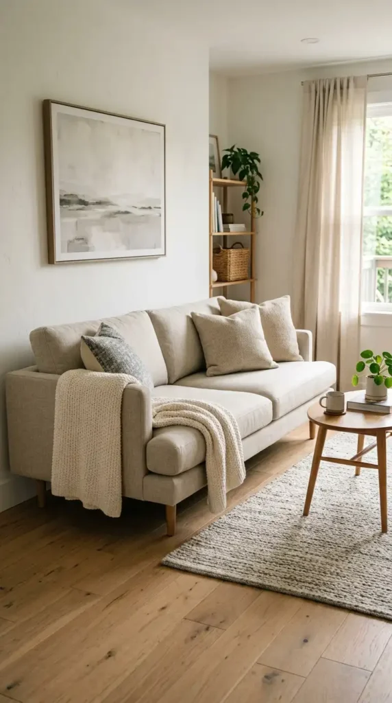 Slim sofa deep seat