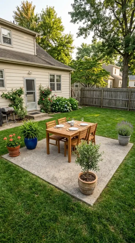 Small patio dining seating