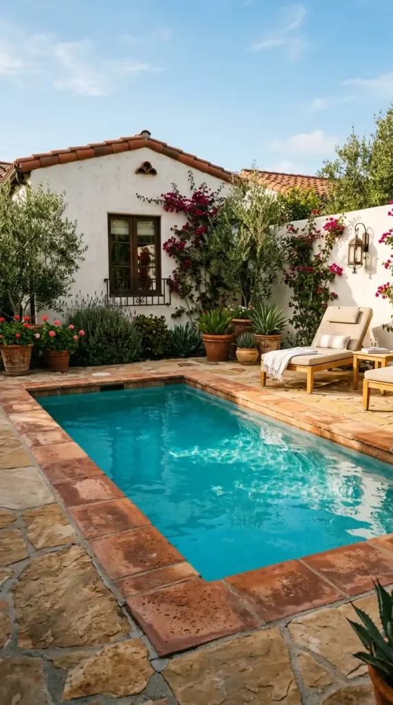 Small pool terracotta coping stone