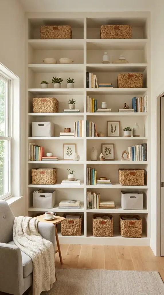 Small space vertical shelving ideas