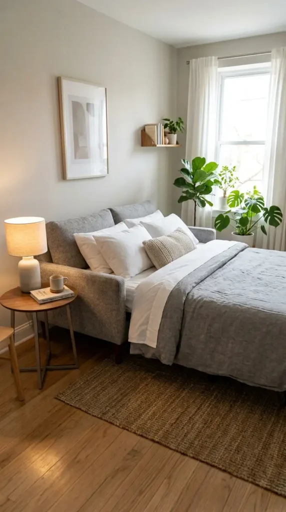 Sofa bed in living room