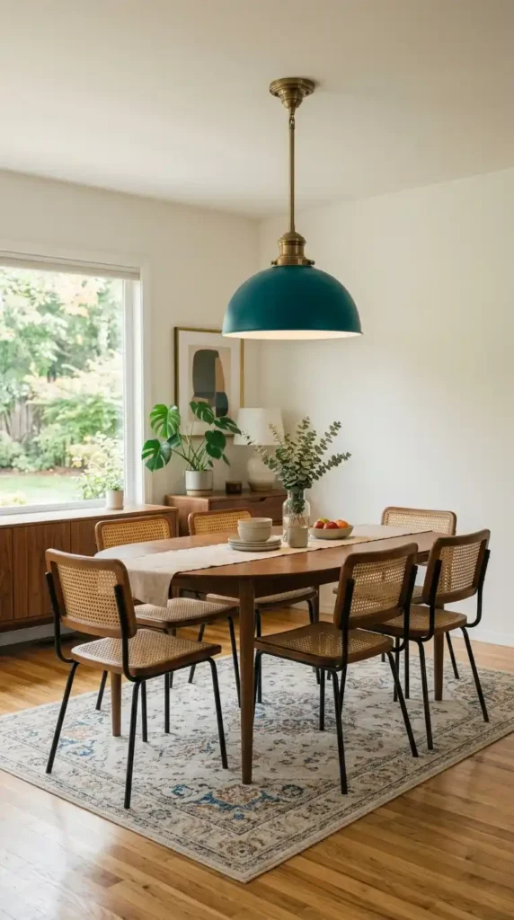 Teal pendant light modern