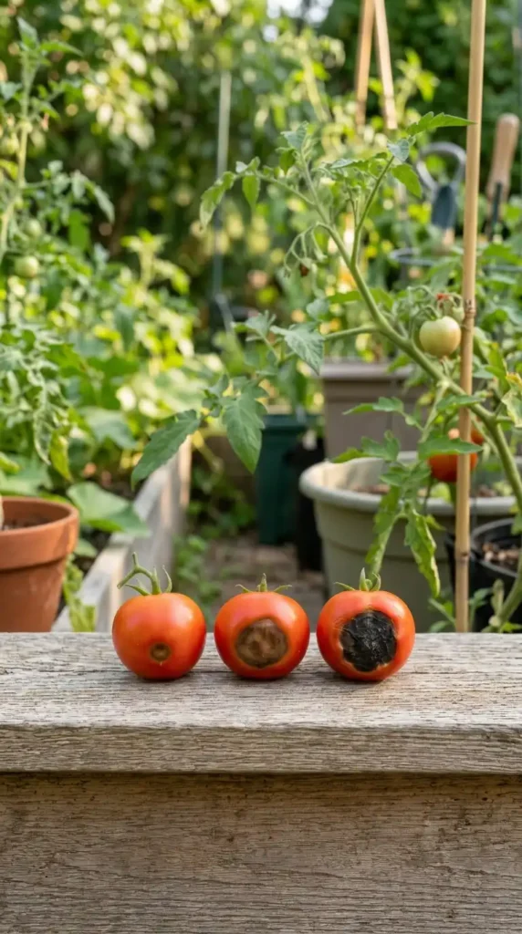 Tomato blossom end rot stages