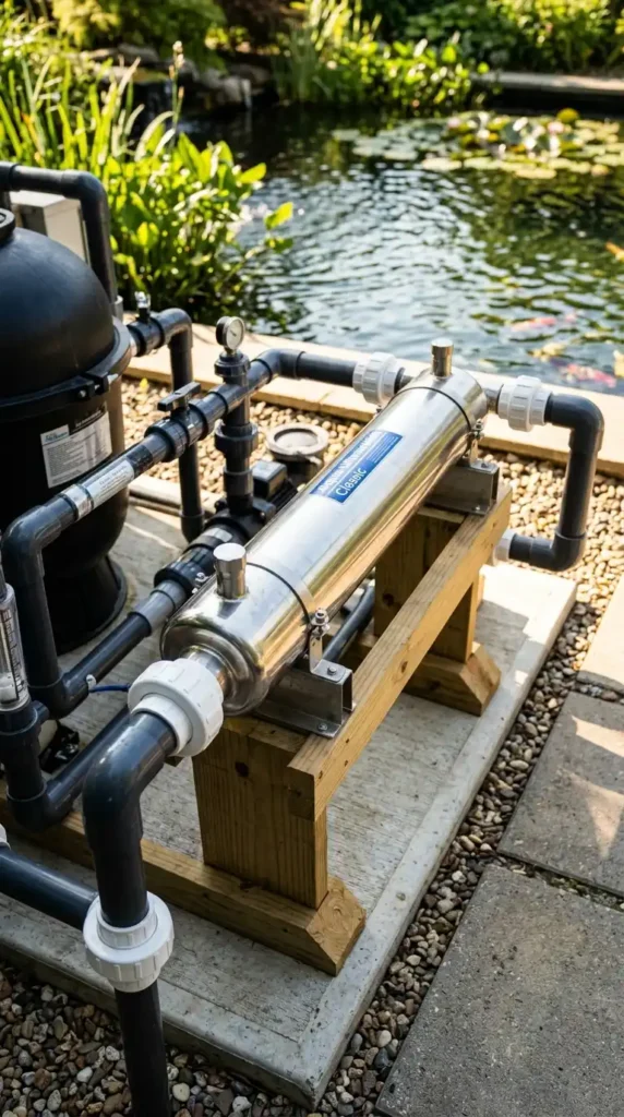 UV sterilizer on koi pond