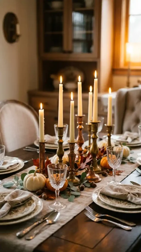 Vintage Thanksgiving candlestick