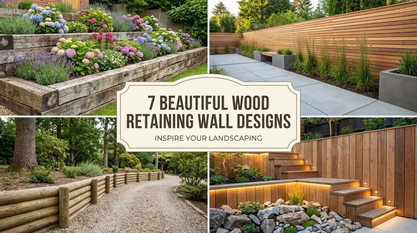 7 Beautiful Wood Retaining Wall Designs