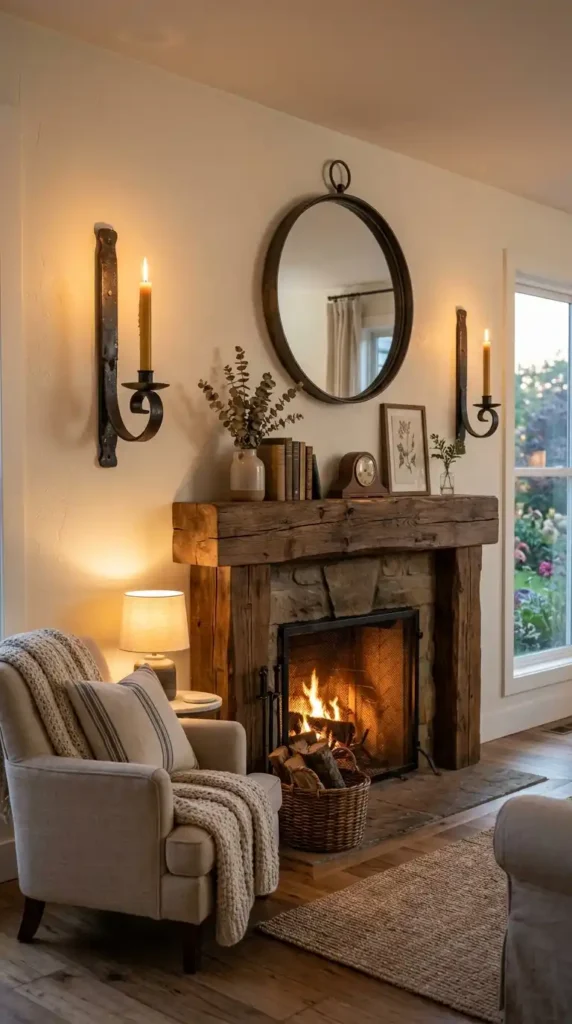Wrought iron candle sconces wall