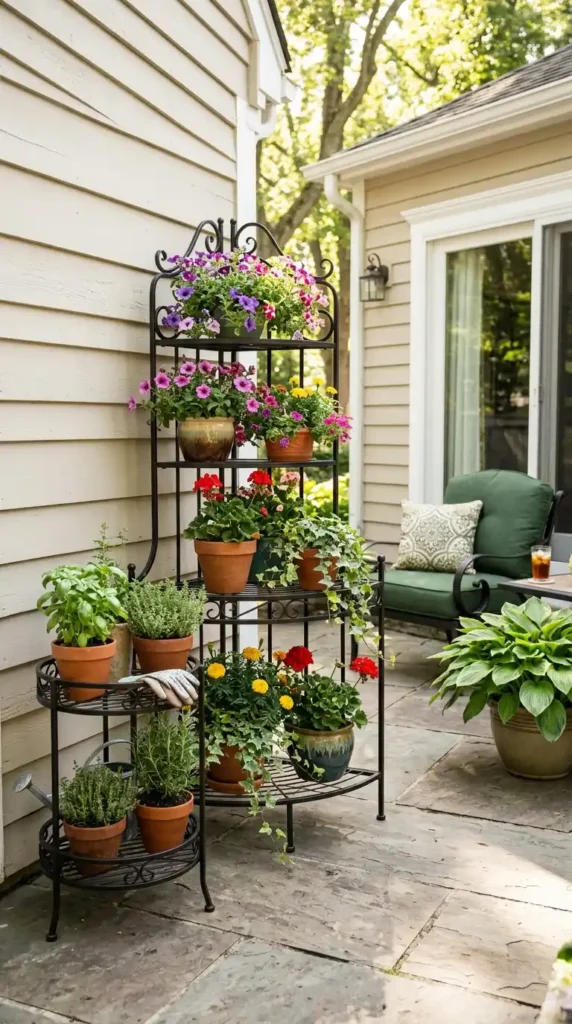 Wrought iron plant stands