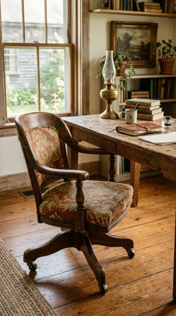 Desk chair at farmhouse office