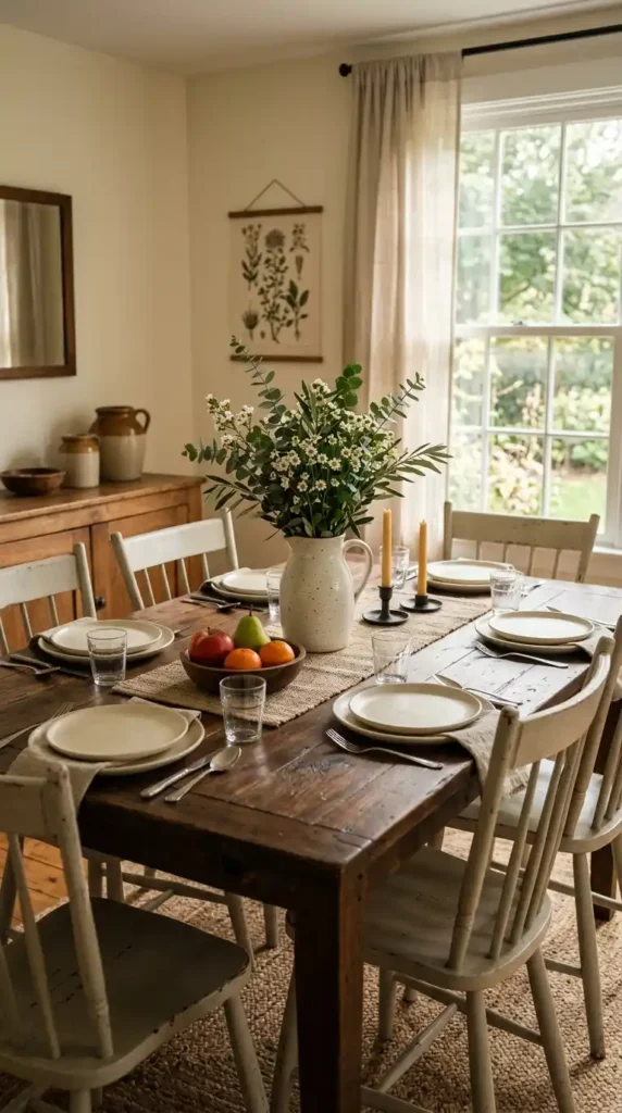 Farmhouse dining table centerpiece