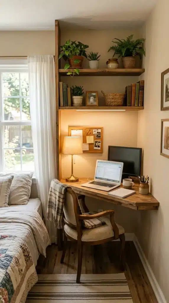 Farmhouse office nook spare bedroom