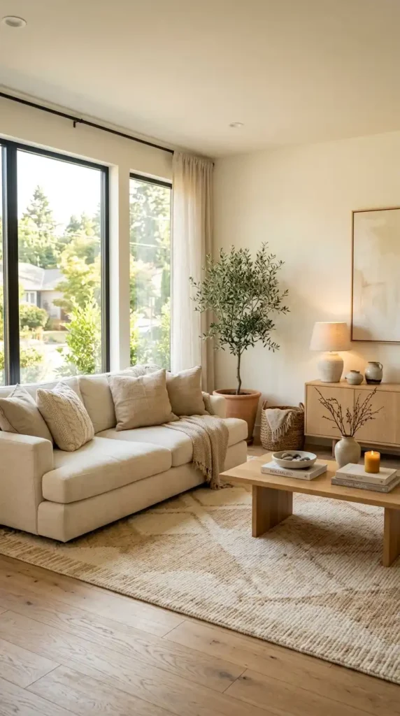 Minimal living room with sofa
