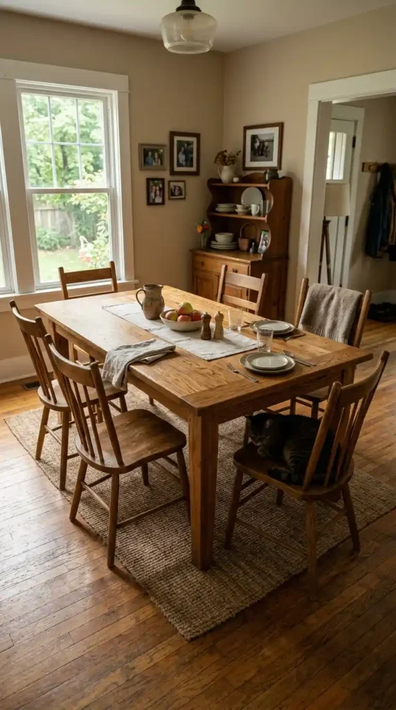 Solid wood dining table chairs