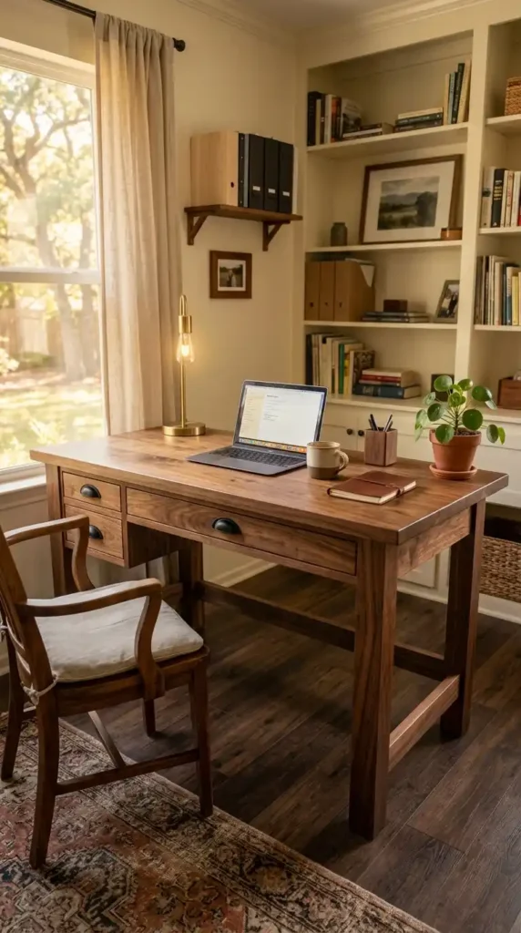 Solid wood farmhouse desk